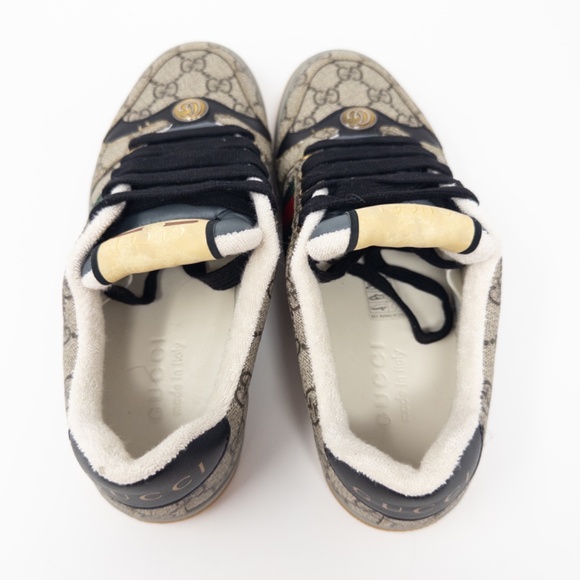 Gucci Screener Low Top GG Supreme Mens Sneaker Size UK 5.5 EU 39.5 US 6 - Picture 5 of 10
